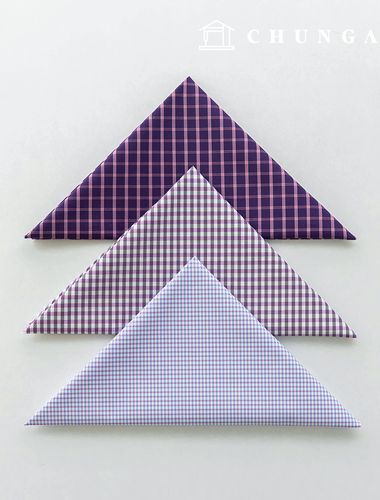 Fabric package Check Span scrap fabric scrap cloth Doll puppy clothes making 3 types A 12