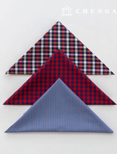 Fabric package Check Span scrap fabric scrap cloth Doll dog clothes making 3 types A 27