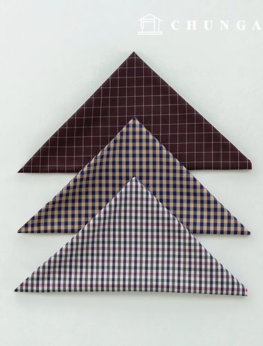 Fabric package Check Span scrap fabric scrap cloth Doll puppy clothes making 3 types A 24