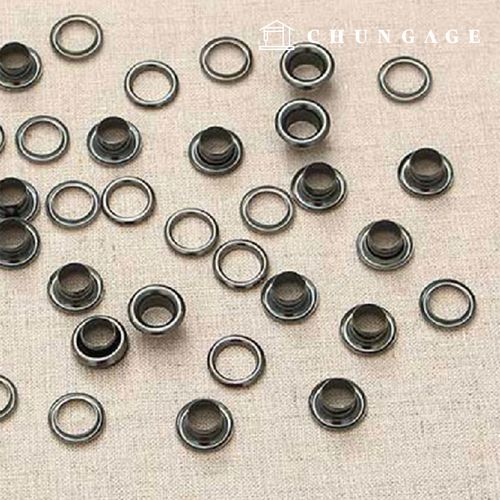 Eyelet black nickel plating No. 3, 20 pieces