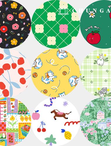 Cotton napping microfiber fleece fabric Winter 20 count Nordic animal check vintage floral flower fabric 123 types