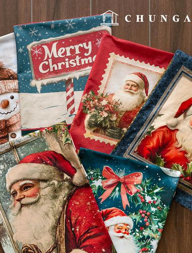 Cotton fabric Christmas fabric cut paper Fabric Vintage Christmas 6 types