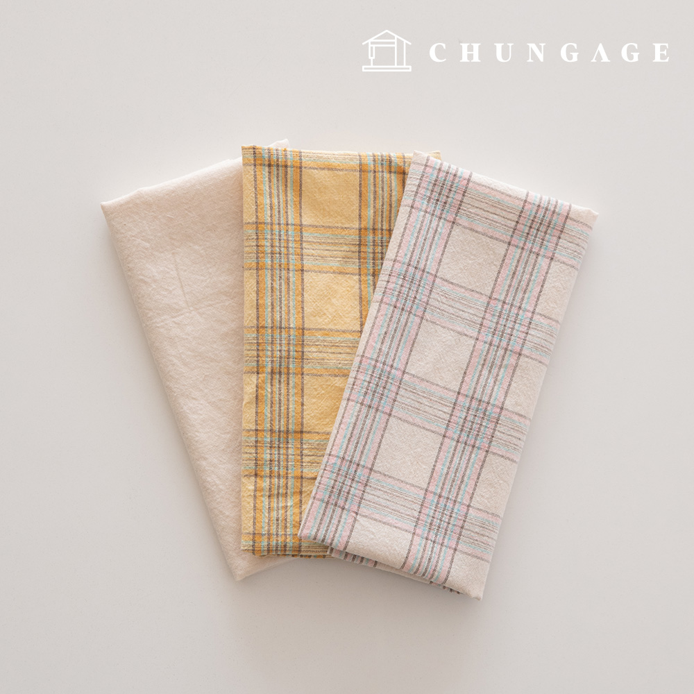 Fabric package pastel check scrap fabric scrap cloth doll puppy clothes making Melonie 3 types