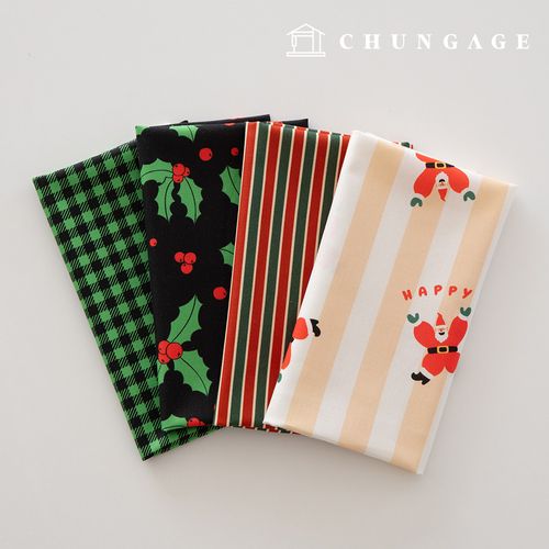 Fabric Package Christmas Scrap Fabric Check Fabric Doll Puppy Clothes Making 4 Types 207