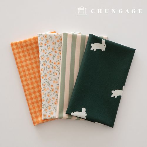 Fabric package rabbit scrap fabric checkered fabric doll puppy clothes making 4 types 208