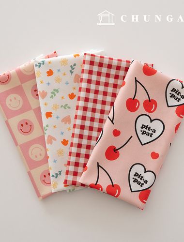 Fabric Package Cherry Scrap Fabric Check Fabric Doll Puppy Clothes Making 4 Types 210