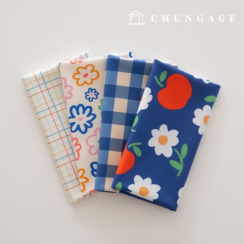 Fabric Package Flower Scrap Fabric Check Fabric Doll Puppy Clothes Making 4 Types 211