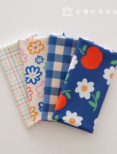 Fabric Package Flower Scrap Fabric Check Fabric Doll Puppy Clothes Making 4 Types 211