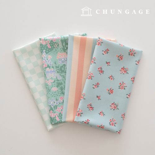 Fabric Package Flower Scrap Fabric Check Fabric Doll Puppy Clothes Making 4 Types 212