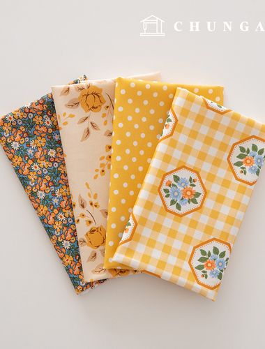 Fabric Package Flower Scrap Fabric Check Fabric Doll Puppy Clothes Making 4 Types 213