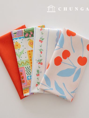 Fabric Package Flower Scrap Fabric Fruit Cloth Doll Dog Clothes Making 4 Types 215