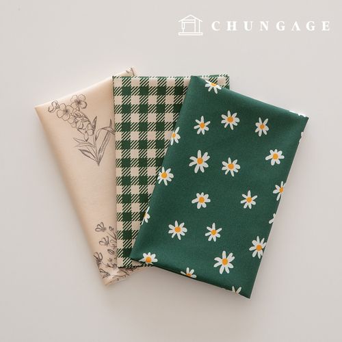 Fabric Package Flower Scrap Fabric Check Fabric Doll Puppy Clothes Making 3 Types 221