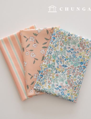 Fabric Package Flower Scrap Fabric Striped Fabric Doll Puppy Clothes Making 3 Types 223