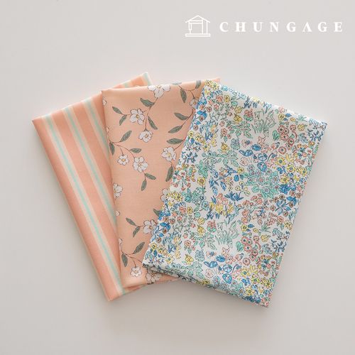 Fabric Package Flower Scrap Fabric Striped Fabric Doll Puppy Clothes Making 3 Types 223