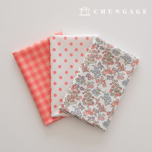 Fabric Package Flower Scrap Fabric Check Fabric Doll Puppy Clothes Making 3 Types 224