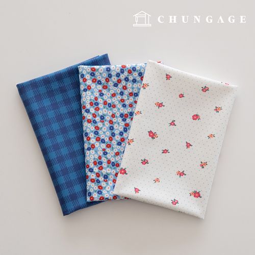 Fabric Package Flower Scrap Fabric Check Fabric Doll Puppy Clothes Making 3 Types 225
