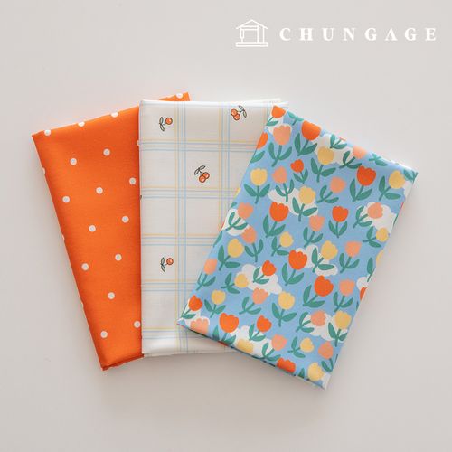 Fabric Package Flower Scrap Fabric Check Fabric Doll Puppy Clothes Making 3 Types 227