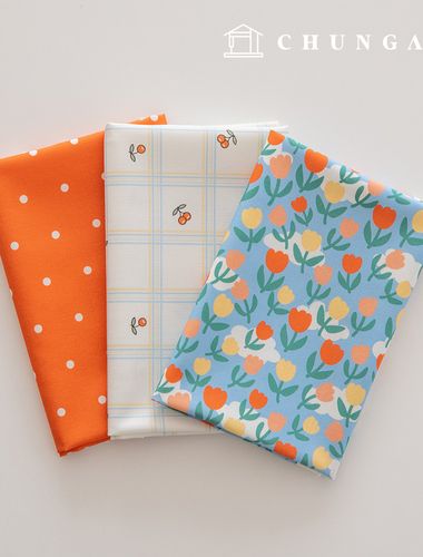 Fabric Package Flower Scrap Fabric Check Fabric Doll Puppy Clothes Making 3 Types 227