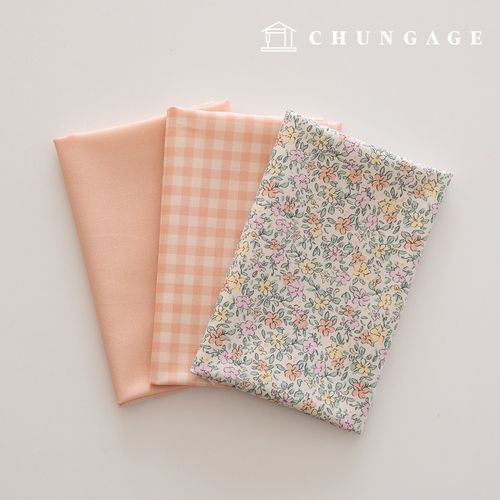 Fabric Package Flower Scrap Fabric Check Fabric Doll Puppy Clothes Making 3 Types 228
