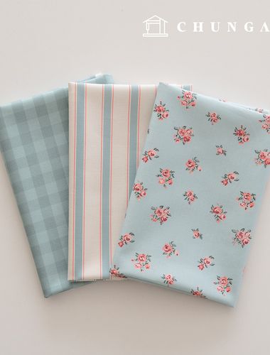 Fabric Package Flower Scrap Fabric Striped Fabric Doll Dog Clothes Making 3 Types 230