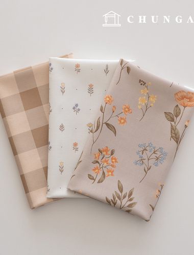 Fabric Package Flower Scrap Fabric Check Fabric Doll Puppy Clothes Making 3 Types 238