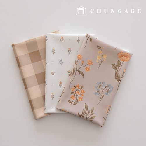 Fabric Package Flower Scrap Fabric Check Fabric Doll Puppy Clothes Making 3 Types 238