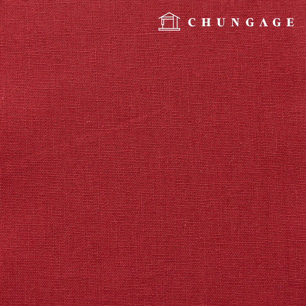 Christmas Linen Fabric Washing Plain Linen Wide Width 11 count burgundy 1 yard