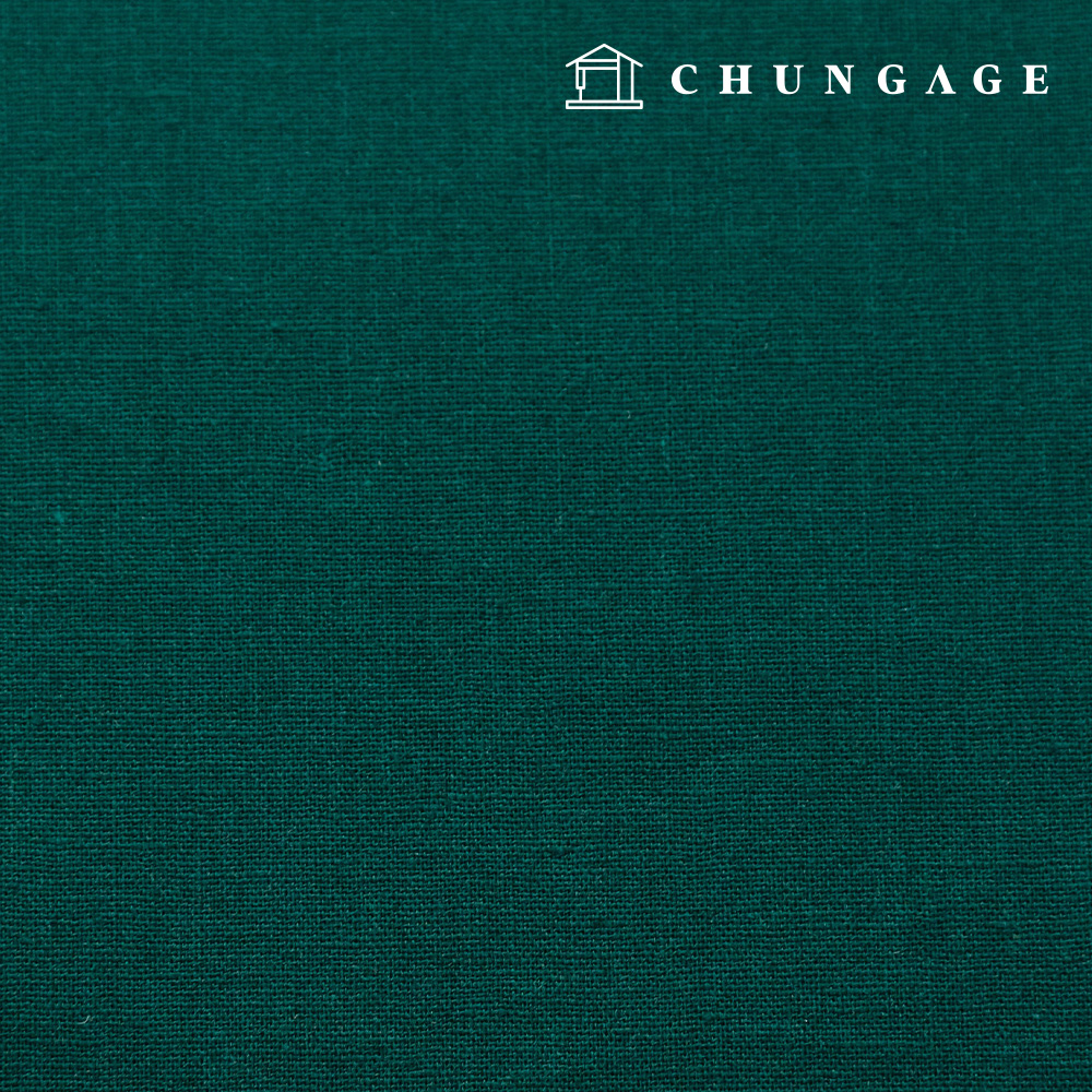 Christmas Linen Fabric Washing Plain Linen Wide Width 11 count Dark green 1 yard