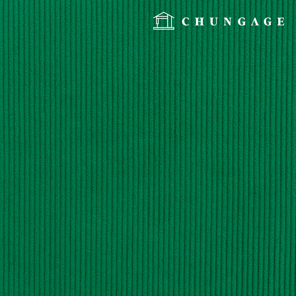 Christmas Corduroy Fabric Span Medium Corduroy 8W Wide Width Fabric Winter Plain Simply Green 1 yard