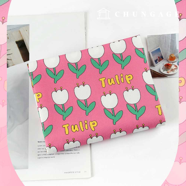 Eco-friendly antibacterial and anti-inflammatory fabric E-DTP cotton 20 count Kitsch Tulip