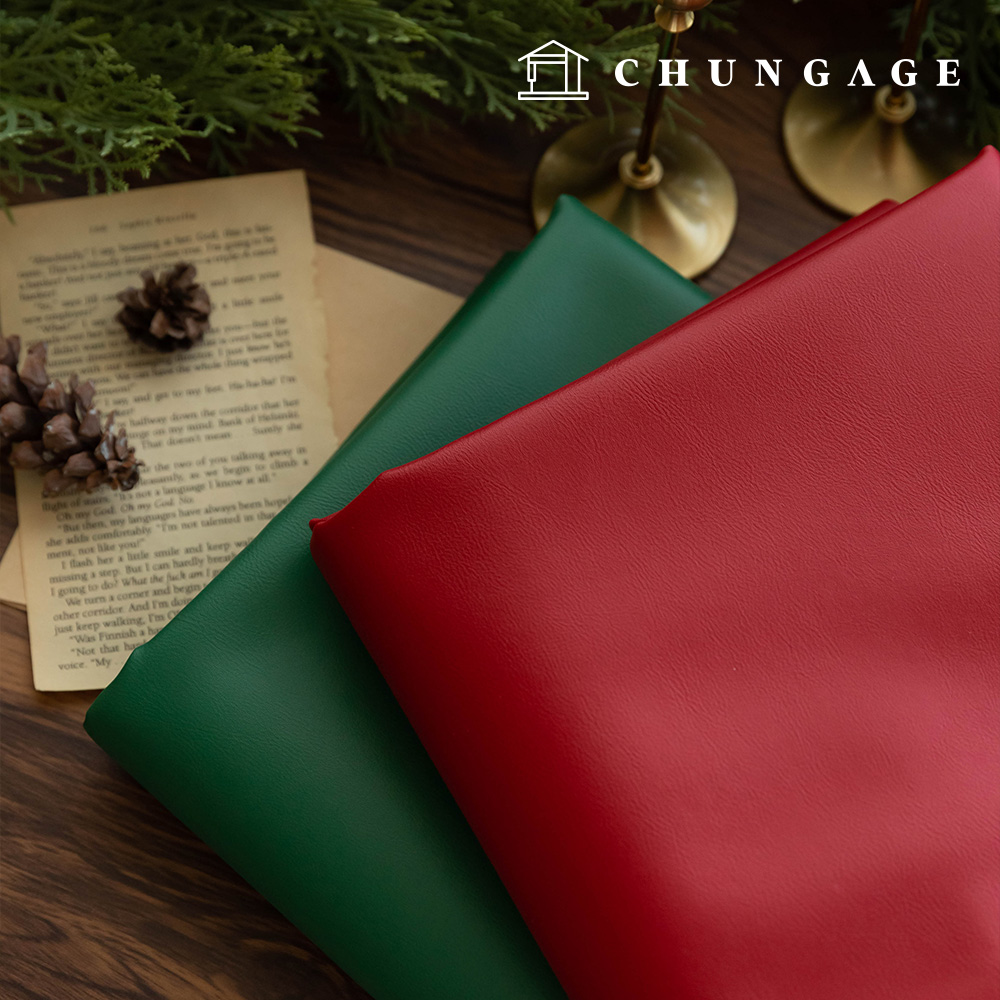 Christmas faux leather fabric synthetic leather waterproof simple leather Rudolph 2 types