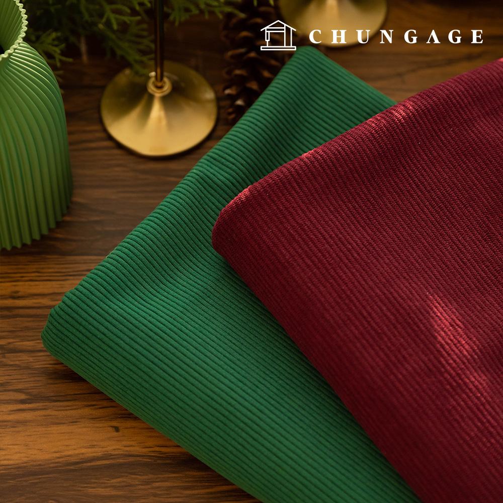 Christmas Corduroy Fabric Span Medium Corduroy 8W Corduroy Fabric Simply Pine Cone 2 Types