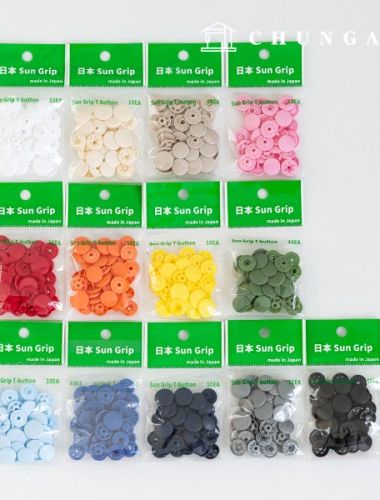 Sun Grip 15mm snap button Tee button 13 types of Japanese plastic