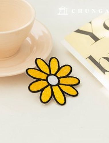Adhesive Wappen Yellow Daisy Flower Flower Wappen 170