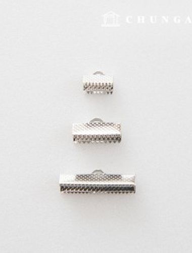 Lace cap clip subsidiary materials making materials key ring tassel silver 10 pieces 10mm
