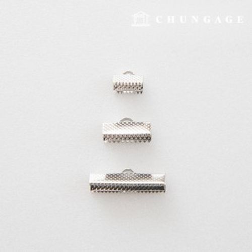 Lace cap clip subsidiary materials making materials key ring tassel silver 10 pieces 10mm