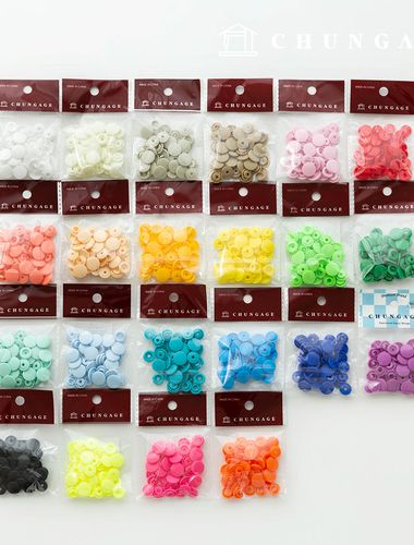 Snap Button Plastic Tee Snap Button Clothing Making Round 12mm 23 Types