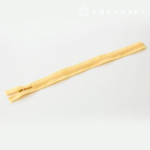 Console zipper hidden single zipper 25cm light yellow