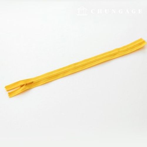 Console zipper hidden single zipper 25cm Yellow