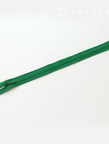 Console zipper hidden single zipper 25cm Green