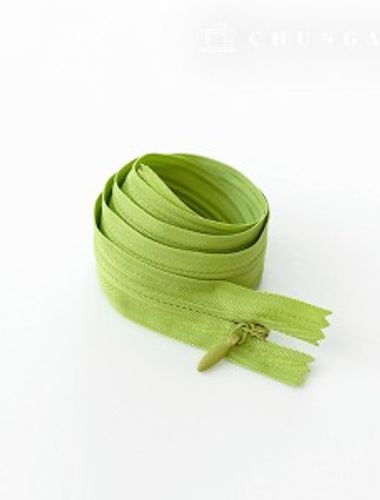 Console zipper hidden single zipper 60cm Yellow green