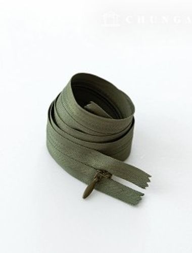 Console zipper hidden single-breasted zipper 60cm Khaki