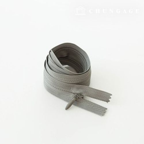 Console zipper hidden single zipper 60cm Light gray