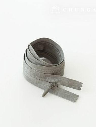 Console zipper hidden single zipper 60cm Light gray