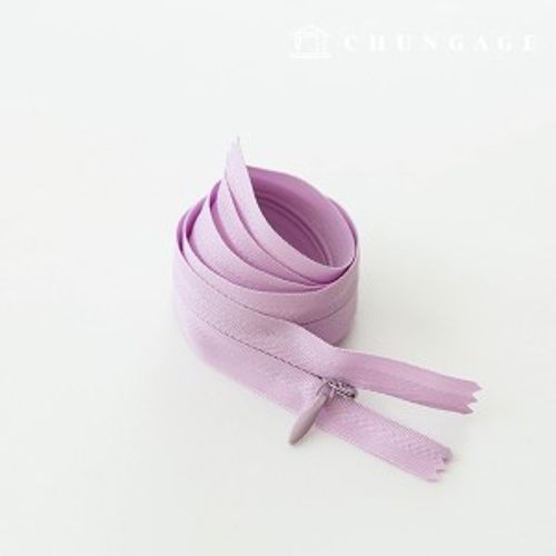 Console zipper hidden single zipper 60cm Light Purple