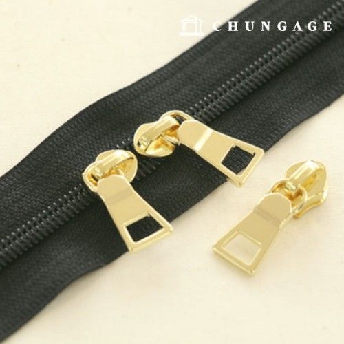 Roll Zipper Home Fashion Coil Zipper 100cm Solid Black 60029