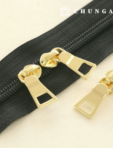 Roll Zipper Home Fashion Coil Zipper 100cm Solid Black 60029