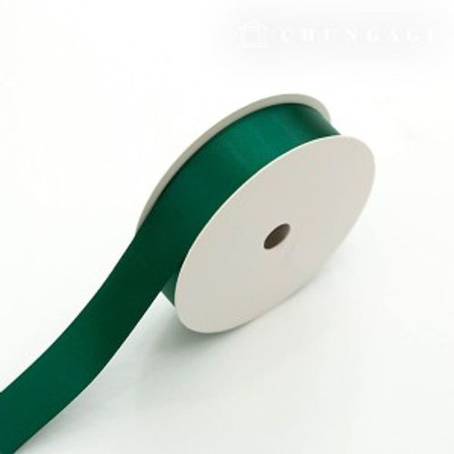 Satin bowknot String package bowknot tape craft String 20 rolls 25mm Deep green