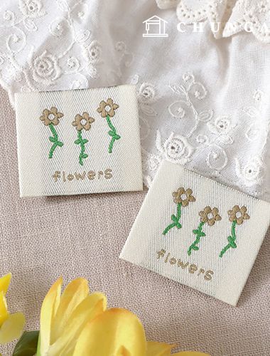Cotton Labels Double-Sided Decorative Labels Floral Special Limited Flower 58620