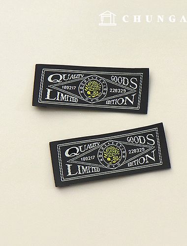 Cotton Woven Labels Double-Sided Handmade Labels Limited Black 60815